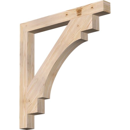 Ekena Millwork Merced Block Smooth Bracket, Douglas Fir, 3 1/2"W x 36"D x 36"H BKT04X36X36MRC05SDF